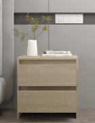 vidaXL Нощно шкафче сонома дъб 45x345x445 см инженерно дърво