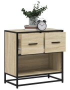 vidaXL Нощно шкафче Сонома дъб 60x31x60cm Изработена дървесина и метал