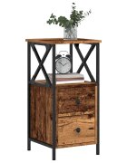 vidaXL Нощно шкафче Старо дърво 34x355x70 cm Инженерна дървесина