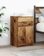 vidaXL Нощно шкафче старо дърво 39x35x65 см инженерно дърво