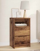 vidaXL Нощно шкафче Старо дърво 40 x 30 x 67 cm Инженерна дървесина