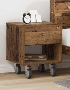 vidaXL Нощно шкафче Старо дърво 405 x 40 x 48 см Инженерна дървесина