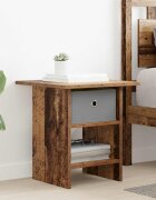 vidaXL Нощно шкафче Старо дърво 41 x 40 x 45 см Инженерна дървесина
