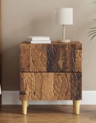 vidaXL Нощно шкафче Старо дърво 43 x 345 x 48 см Инженерна дървесина