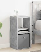 vidaXL Нощно шкафче Циментено сиво 305 x 27 x 595 см
