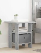 vidaXL Нощно шкафче Циментено сиво 41 x 40 x 45 см Инженерна дървесина