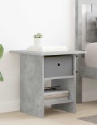 vidaXL Нощно шкафче Циментено сиво 41 x 40 x 45 см Инженерна дървесина