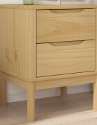 vidaXL Нощно шкафче восъчнокафяво 45x39x57 см борово дърво масив