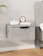 vidaXL Нощно шкафче за стенен монтаж бяло 34x30x20 см