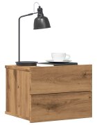 vidaXL Нощно шкафче за стенен монтаж дъб артизан 40x32x30 см