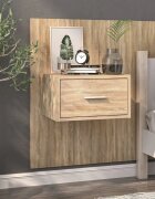 vidaXL Нощно шкафче за стенен монтаж дъб сонома