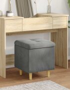 vidaXL О1434томан с място за съхранение Тъмен сив 40 x 40 x 45 cm