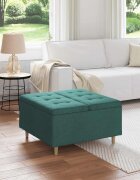 vidaXL О1434томан с място за съхранение Тъмен зелен 80 x 80 x 45 cm