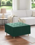 vidaXL О1434томан с място за съхранение Тъмен зелен 80 x 80 x 45 cm