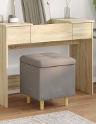 vidaXL О1434томан с място за съхранение Таупе 40 x 40 x 45 cm текстил