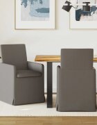 vidaXL Обедени столове 2 бр. Лен Светлосиво 57 x 67 x 95 см
