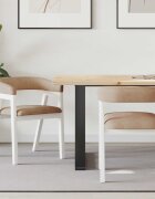 vidaXL Обедени столове 2 бр. Солидно гумено дърво Бяло 54 x 57 x 73 см