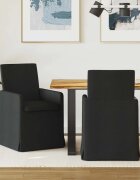 vidaXL Обедени столове 2 бр. текстил Черно 57 x 67 x 95 см