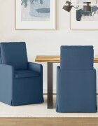 vidaXL Обедени столове 2 бр. текстил Синьо 57 x 67 x 98 см