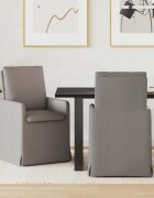 vidaXL Обедени столове 2 бр. текстил Таупе 57 x 67 x 98 см