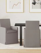 vidaXL Обедени столове 2 бр. Текстил Таупе 57 x 68 x 94 cm