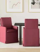 vidaXL Обедени столове 2 бр. текстил виненочервен 57 x 67 x 98 см