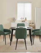 vidaXL Обедени столове 4 бр. Кадифе Морско зелено 565 x 50 x 85 см