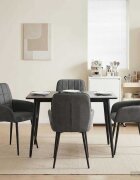 vidaXL Обедени столове 4 бр. Кадифе Тъмносиво 565 x 50 x 85 см