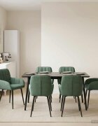 vidaXL Обедени столове 6 бр. Кадифе Морско зелено 565 x 50 x 85 см