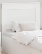 vidaXL Облегалка за глава Бяло Инженерна дървесина