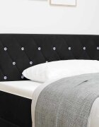 vidaXL Облегалка за глава Черен 90 cm Кадифе