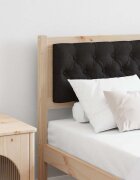 vidaXL Облегалка за глава Друг Кафяв и черен 140 cm Борово дърво масив