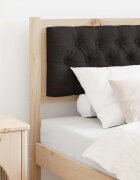 vidaXL Облегалка за глава Друг Кафяв и черен 80 cm Борово дърво масив
