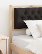 vidaXL Облегалка за глава Друг Кафяв и черен 90 cm Борово дърво масив
