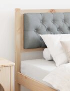 vidaXL Облегалка за глава Кафяв и светло сив 90 cm Борово дърво масив