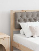 vidaXL Облегалка за глава Кафяво и таупе 140 cm Борово дърво масив