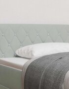 vidaXL Облегалка за глава Светлосиво 90 cm Кадифе