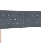 vidaXL Облегалка за глава Тъмен сив 160 cm Кадифе