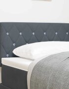 vidaXL Облегалка за глава Тъмен сив 80 cm Кадифе