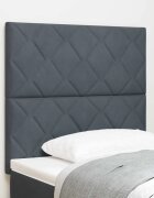 vidaXL Облегалка за глава Тъмен сив 90 cm Кадифе