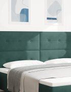 vidaXL Облегалка за глава Тъмен зелен 200 cm Кадифе