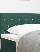 vidaXL Облегалка за глава Тъмен зелен 80 cm Кадифе