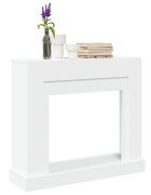 vidaXL Облицовка за камина бяла 100x30x875 см инженерно дърво
