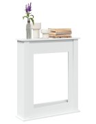 vidaXL Облицовка за камина бяла 75x20x875 см инженерно дърво