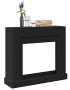 vidaXL Облицовка за камина черна 100x30x875 см инженерно дърво