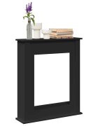 vidaXL Облицовка за камина черна 75x20x875 см инженерно дърво
