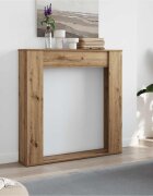 vidaXL Облицовка за камина дъб артизан 100x20x100 см инженерно дърво
