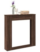 vidaXL Облицовка за камина кафяв дъб 100x20x100 см инженерно дърво
