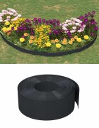 vidaXL Oboji za vrt 25 м 20 см ПЕ Черно