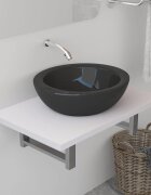vidaXL Обзавеждане за баня бяло 60x40x163 см